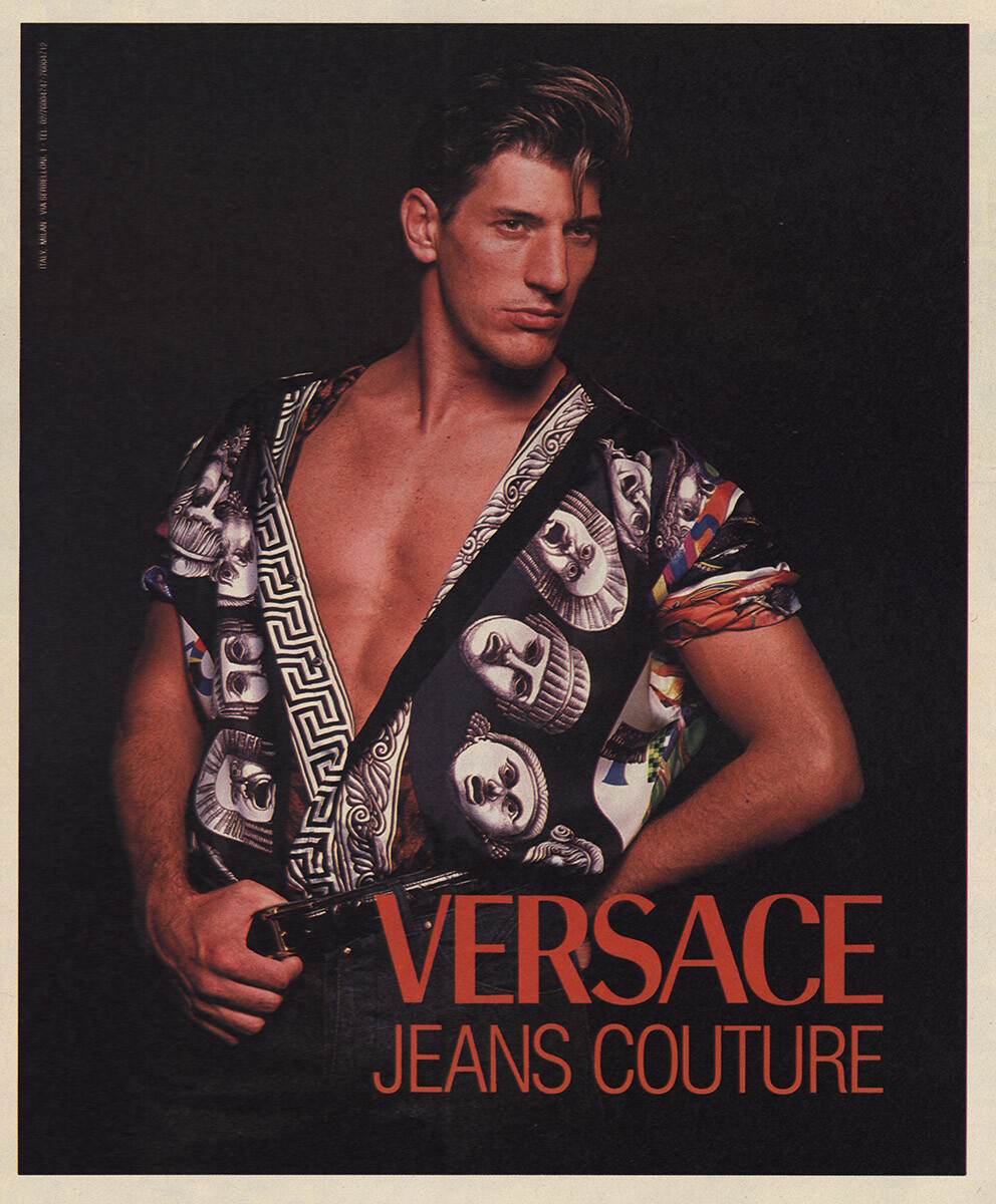 1991 Versace: Jeans Couture Male Vintage Print Ad | eBay