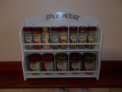 Spice Rack 13 to 21 jar SPICE HOUSE IN White New Design made