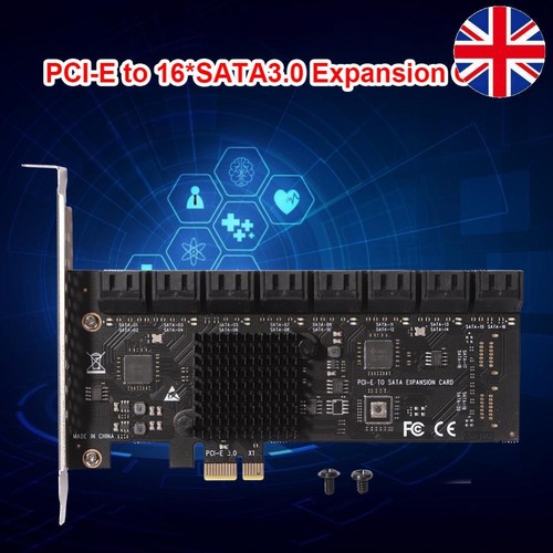 SA3116J PCIE Adapter 16 Port 6Gbps PCI-Express X1 to SATA 3.0 Expansion Card