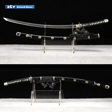 Damascus Sharp Folded Steel Tachi Full Tang Japanese Katana Samurai Sword Q8308