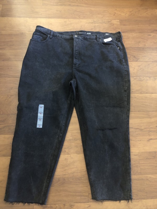 Old Navy Women's Jeans Extra High Rise Sky-Hi Straight Plus Sz 28 NWT Black