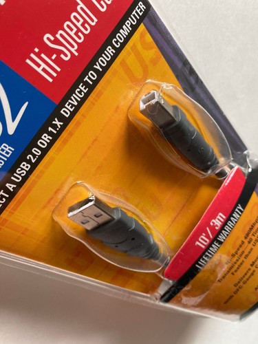 Belkin USB2 Hi-Speed Cable A PLUG / B PLUG 10 Feet / 3 Meters Connect A USB NEW - Picture 11 of 14