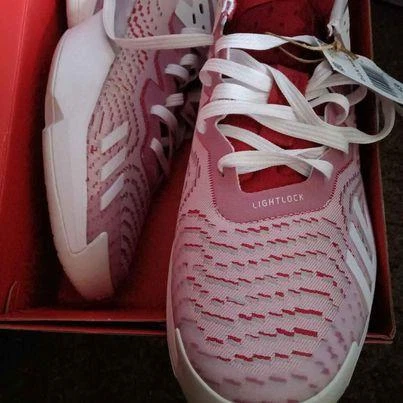ADIDAS D.O.N. UOMO NUOVE SCARPE BASKET NUMERO 4 BIANCO ROSSO TAGLIA 12