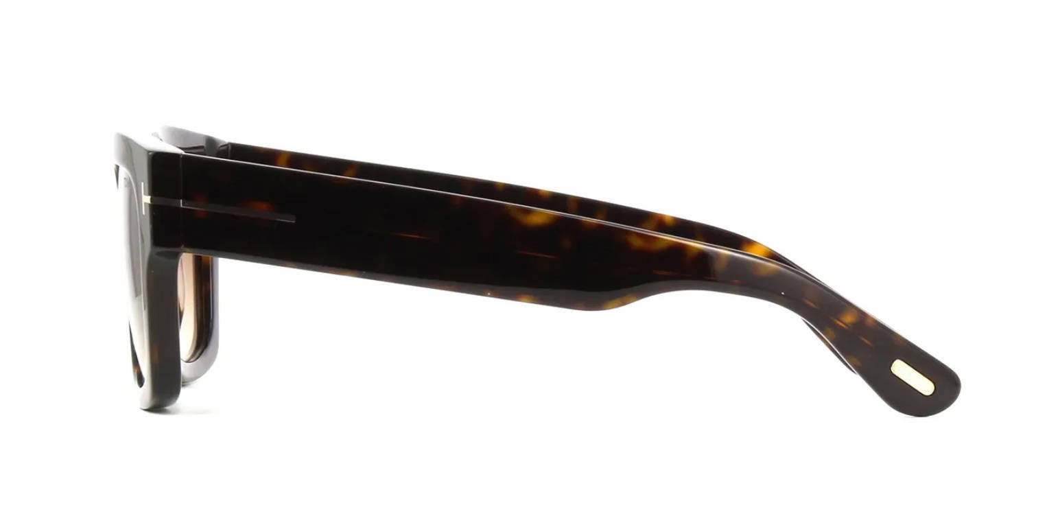 Tom Ford FAUSTO FT 0711 Dark Havana/Light Brown Shaded (52F) Sunglasses image 3