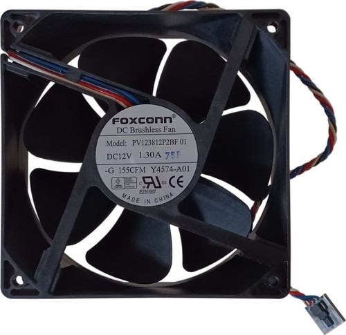 Fan Muffin Cooling DC 12V DC12V 12VDC 120mm 120x120x38 Foxconn PV123812P2BF 01 - Picture 2 of 3