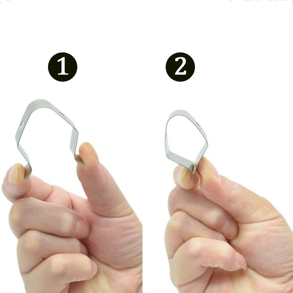 4Pcs Meat Thermometer Probe Clip Holder Stainless Steel Multifunctional