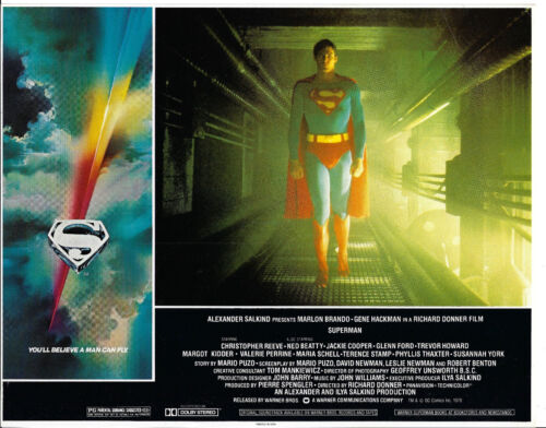 Superman the Movie (1978) lobby card, Christopher Reeve (walk through fire) - Picture 1 of 2