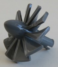LEGO Flugzeug / Aircraft - Turbine - Rad / Propeller, dunkel blaugrau # X577