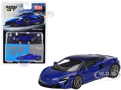 MCLAREN ARTURA VOLCANO BLUE METALLIC 1/64 DIECAST MODEL CAR BY MINI GT MGT00430
