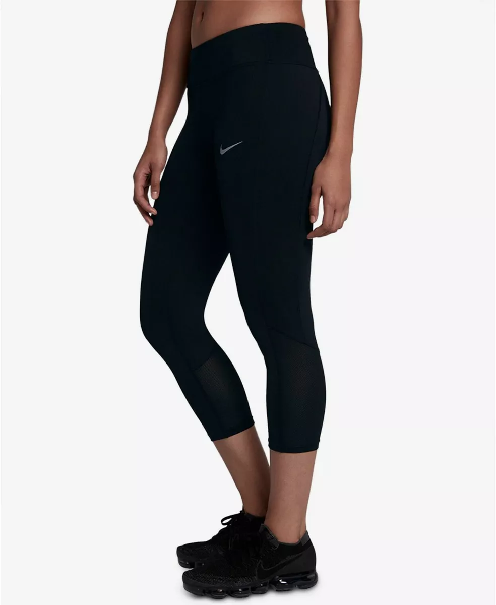 Nike Racer Cool Women's Crop Tight Leggings Black Size Large 