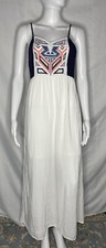 Flying Tomato Maxi Dress S White Embroidered Summer Boho