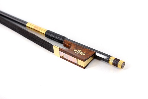 Nuevo 4/4 Violin Bow Carbon Fiber Stick Snakewood Frog Natural Bow Hair Black - Imagen 3 de 6