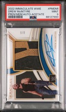 2022 Immaculate Collection WWE Premium Acetate Drew McIntyre Patch Auto PSA