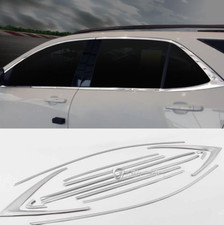 Steel Chrome Car Window Strip Cover Trim 12pcs For Chevrolet Equinox 2018-2024