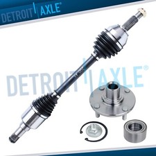 Front Left CV Axle Shaft Assembly + Wheel Hub...