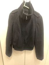 womens zara basic slate black zipped jacket