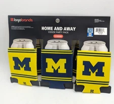 (6 PACK) Michigan Wolverines Coozie Value Pack - Blue Yellow For Cans Bottles