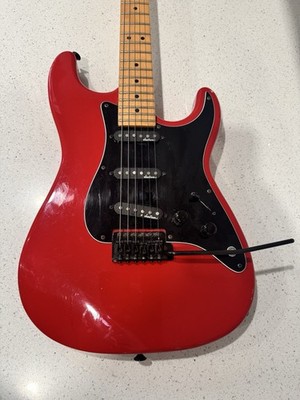Rare 1980s Charvel Jackson Stratocaster Electric Guitar In Ferrari Red