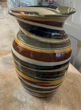 Arts & Crafts Style Mission Swirl Vase by Desert Sands Pottery 3 7/8"