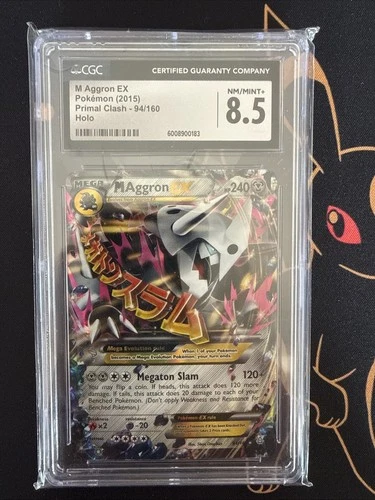 CGC 8.5 M Aggron EX 2015 Primal Clash 94/160 Holo Pokemon Card