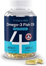 Omega 3 Capsules High Strength Fish Oil 1334mg &ndash; Easy to Swallow, No Fishy Taste