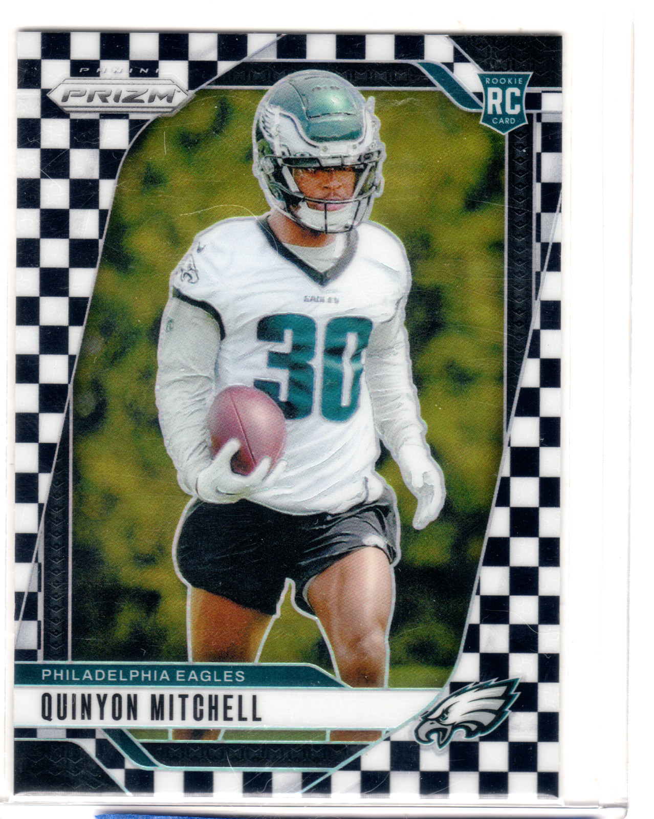 QUINYON MITCHELL 2024 PANINI PRIZM BLACK AND WHITE CHECKERBOARD SP (RC) #381