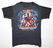 DEF LEPPARD HISTERIA 1988 UK TOUR GRAPHIC SHIRT JERSEY BLUDGEON RIFFOLA MEN'S M