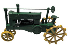 John Deere OP Tractor Cast Iron Toy U.S.A. Vintage GUC 12"L