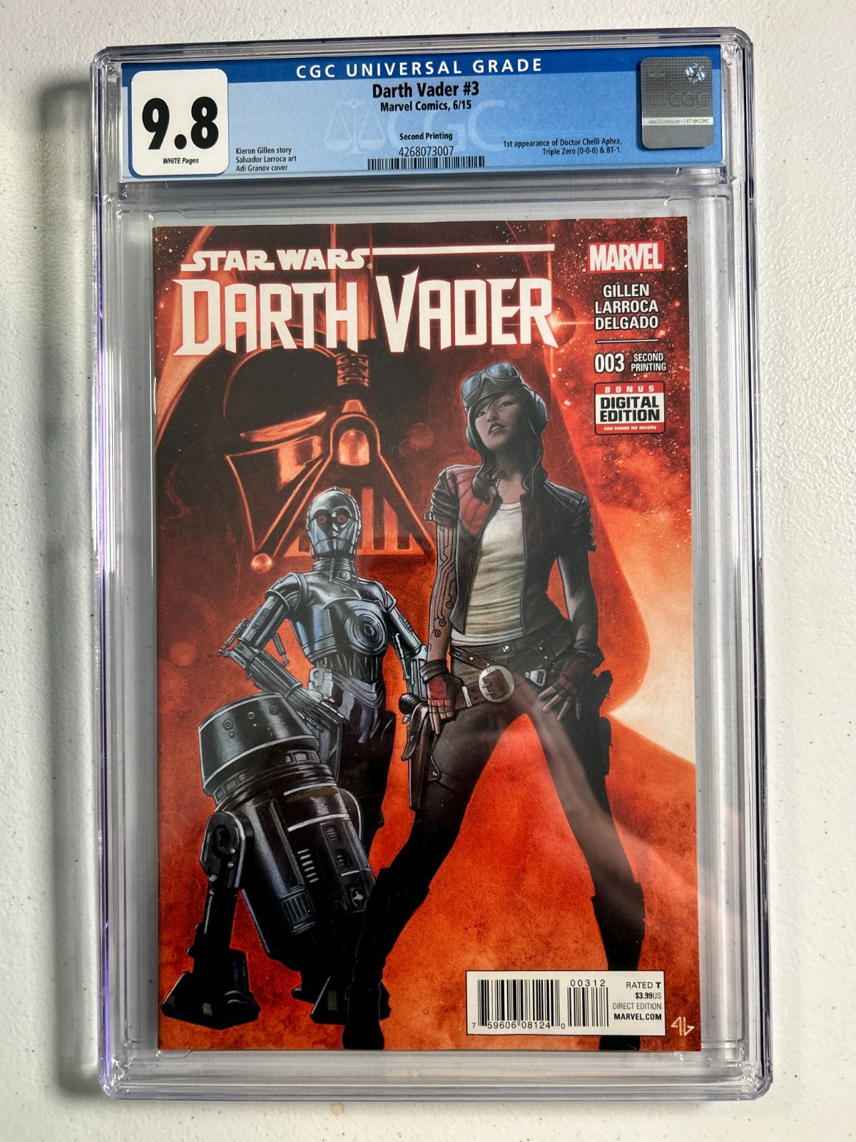 CGC 9.8 Darth Vader #3 2015 2nd Print 1st Doctor Aphra