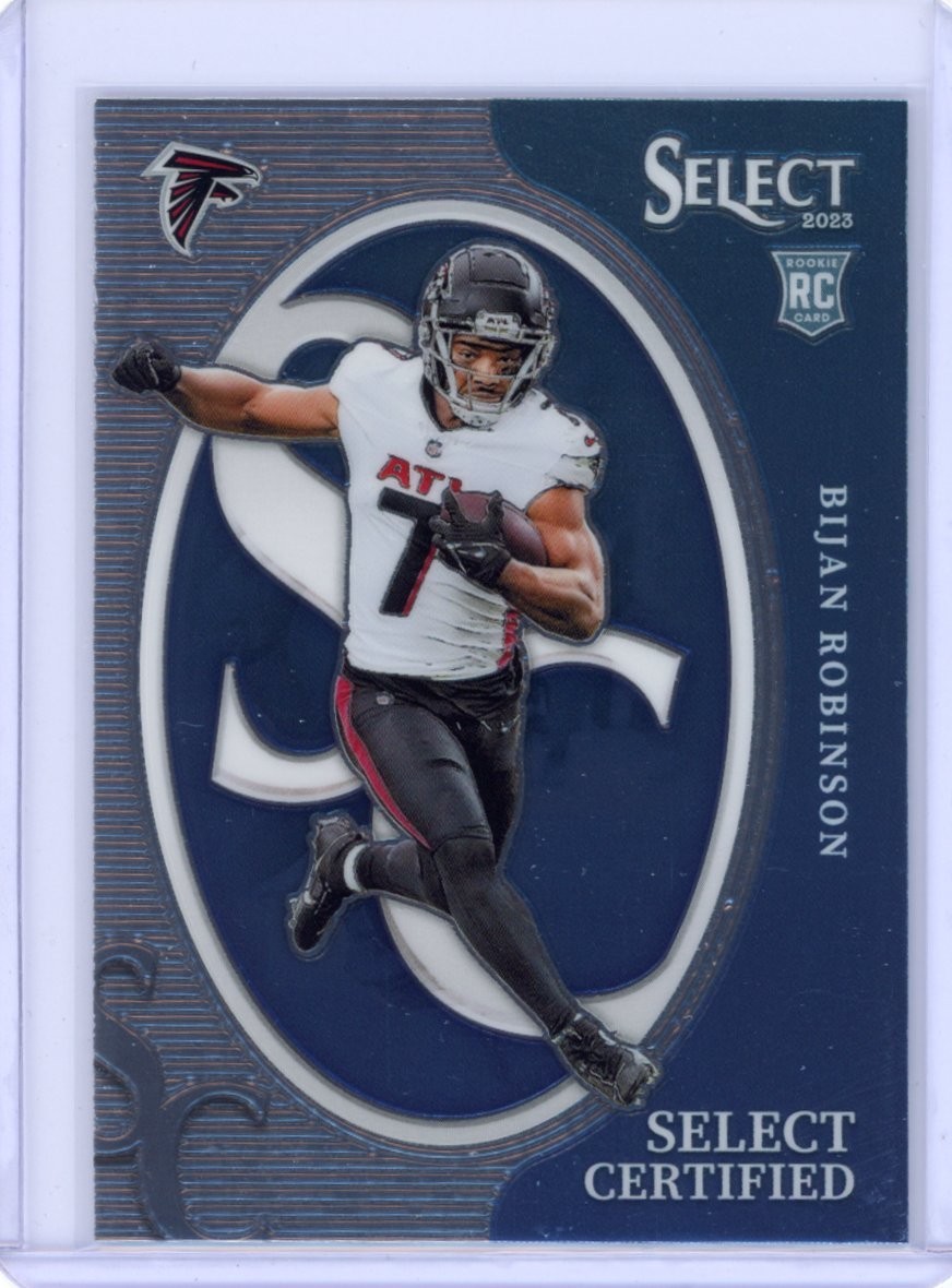 BIJAN ROBINSON 2023 PANINI SELECT CERTIFIED ROOKIE #CRO-BRO ATLANTA FALCONS