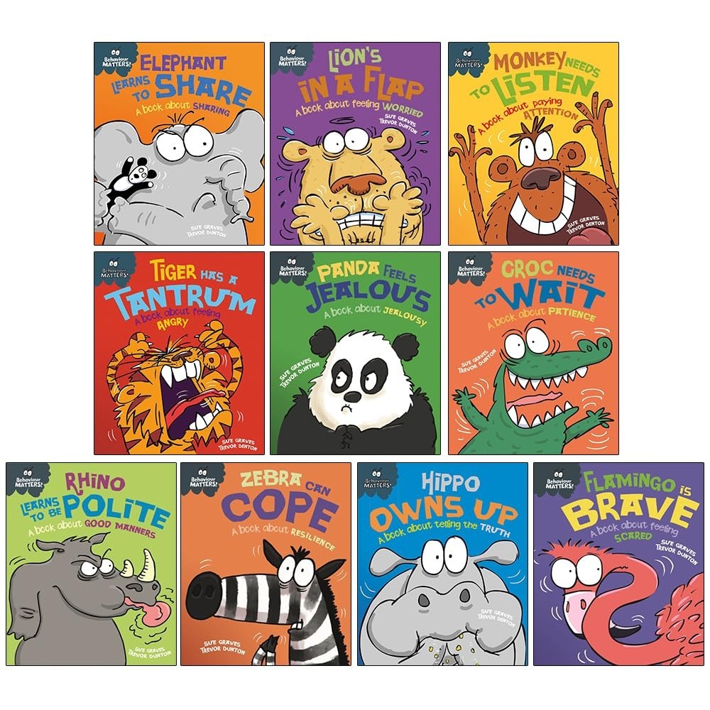 Sue Graves Behaviour Matters Series 10 Books Collection Set  Lion's in a Flap