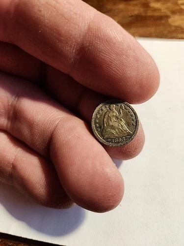 1853 Seated Liberty Half Dime In VG Condition Good Detail