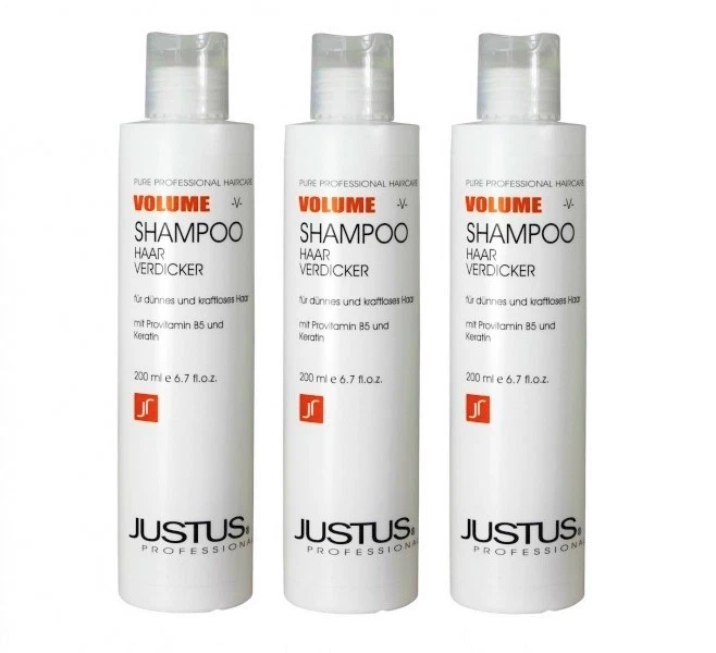 JUSTUS SYSTEM Justus Volumen Shampoo Haarverdicker Haarshampoo 3 x 200ml (33,17 EUR/l)