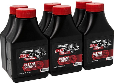 #ad Echo Red Armor 6 Pack 2 Stroke Engine Oil 2.6 oz Bottle 50:1 Mix 6550001S 6PK $22.95