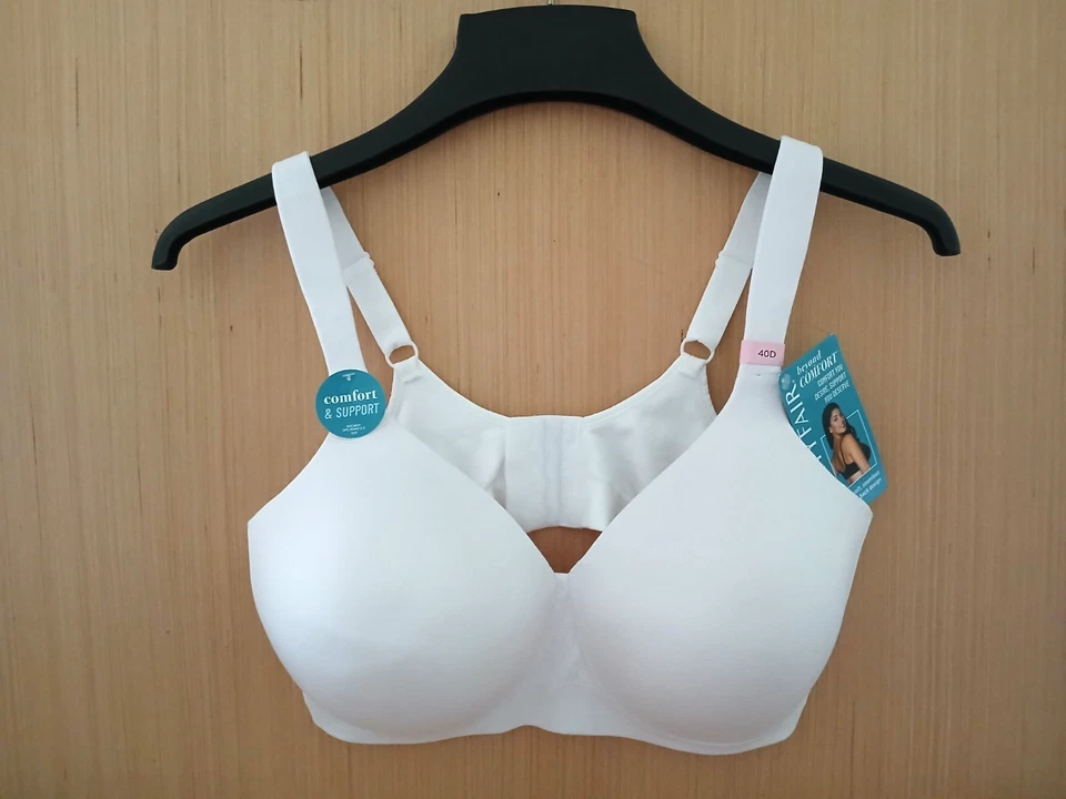 Vanity Fair Beyond Comfort Wireless Bra Full Figure 40D Comfort Support Seamless - Image 2 of 4