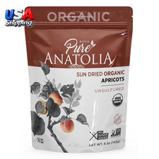 Sun-Dried Apricots Organic Turkish 5 Oz Resealable Pouch Snack