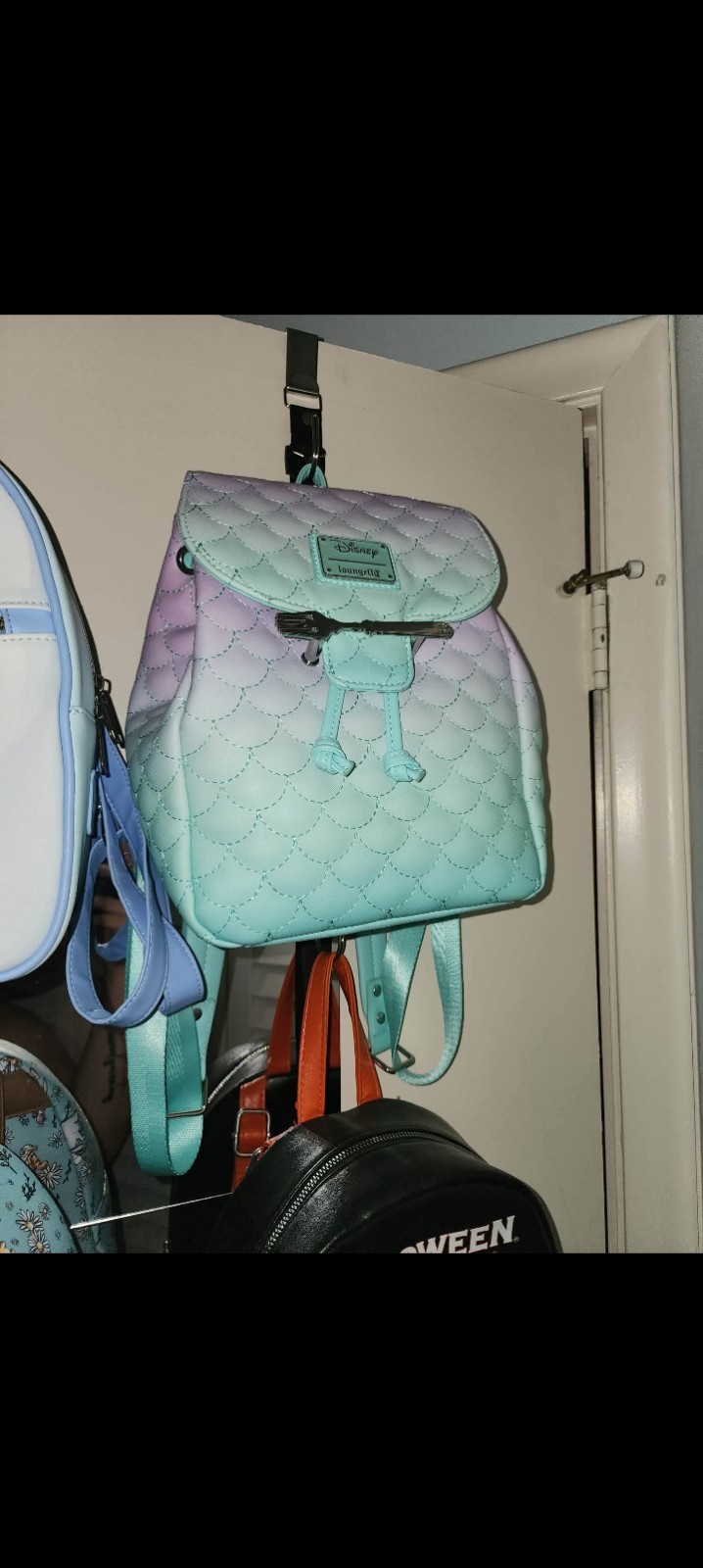 Loungefly Disney Ariel Little Mermaid Mini Backpack Faux Leather Mint Green