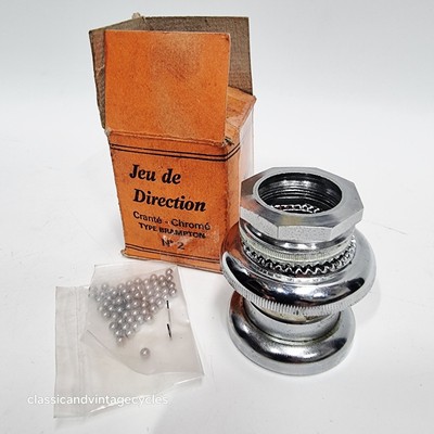 NOS Brampton No2 Chrome 1'' One Inch Threaded Steuersatz French Thread 25mm