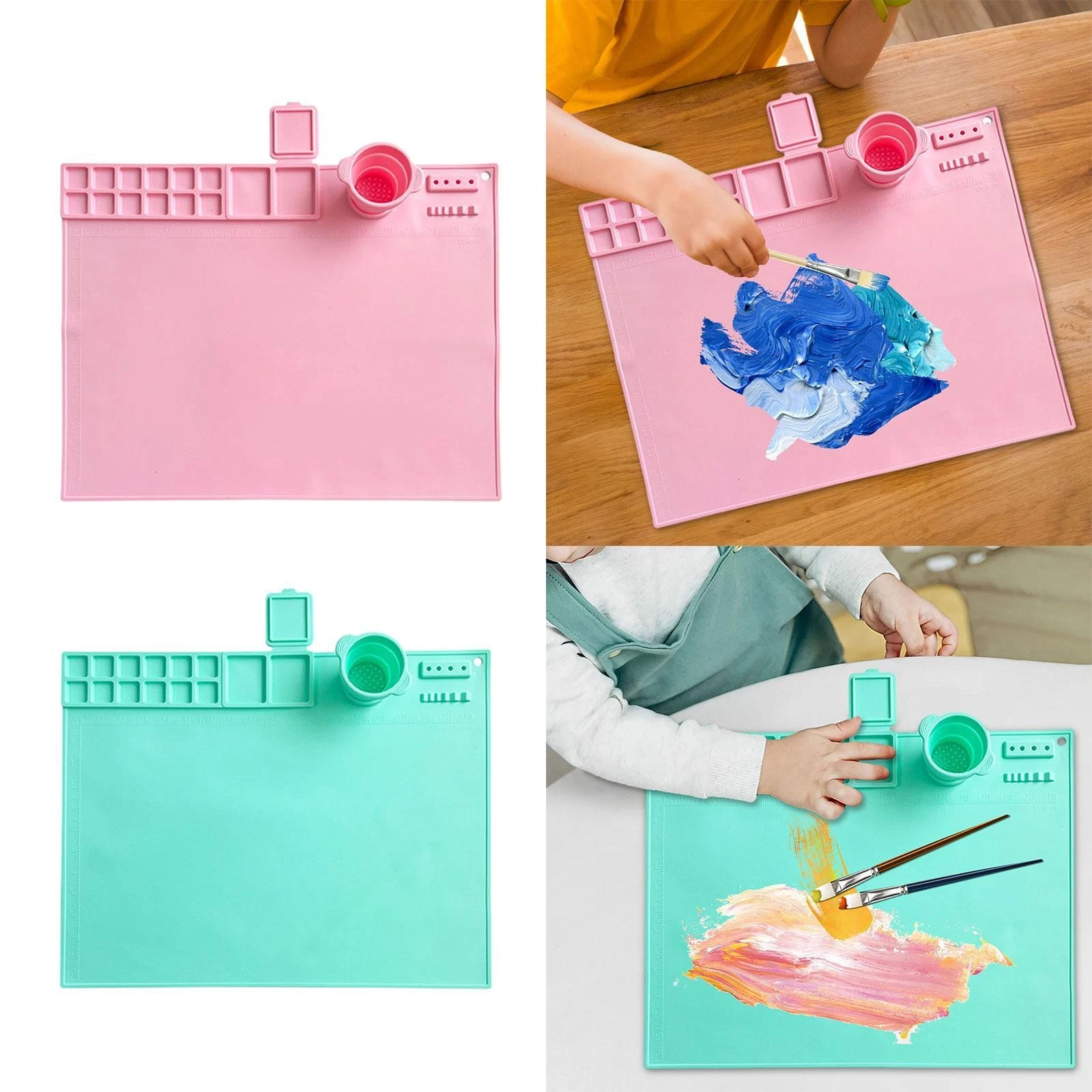 Silicone Craft Mat Silicone Painting Mat Washable Silicone Paint Palettes