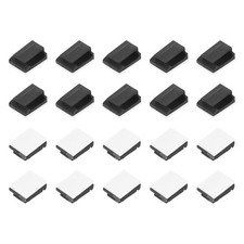40pcs Adhesive Cable Clips Black Cord Management Cable Organization