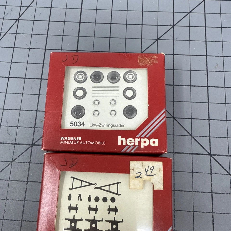 Ho Scale Herpa Porsche Wheel Set Axel Sets Spare Alloy Rims And Tires Lot Of 3 - Image 2 of 3