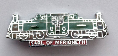 Dampflok Eisenbahn Lok Earl Of Merioneth Emaille Pin Anstecker.    PB8-1571