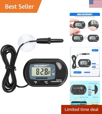 Compact Fish Tank Thermometer with Wide Temperature Range and Fast Response