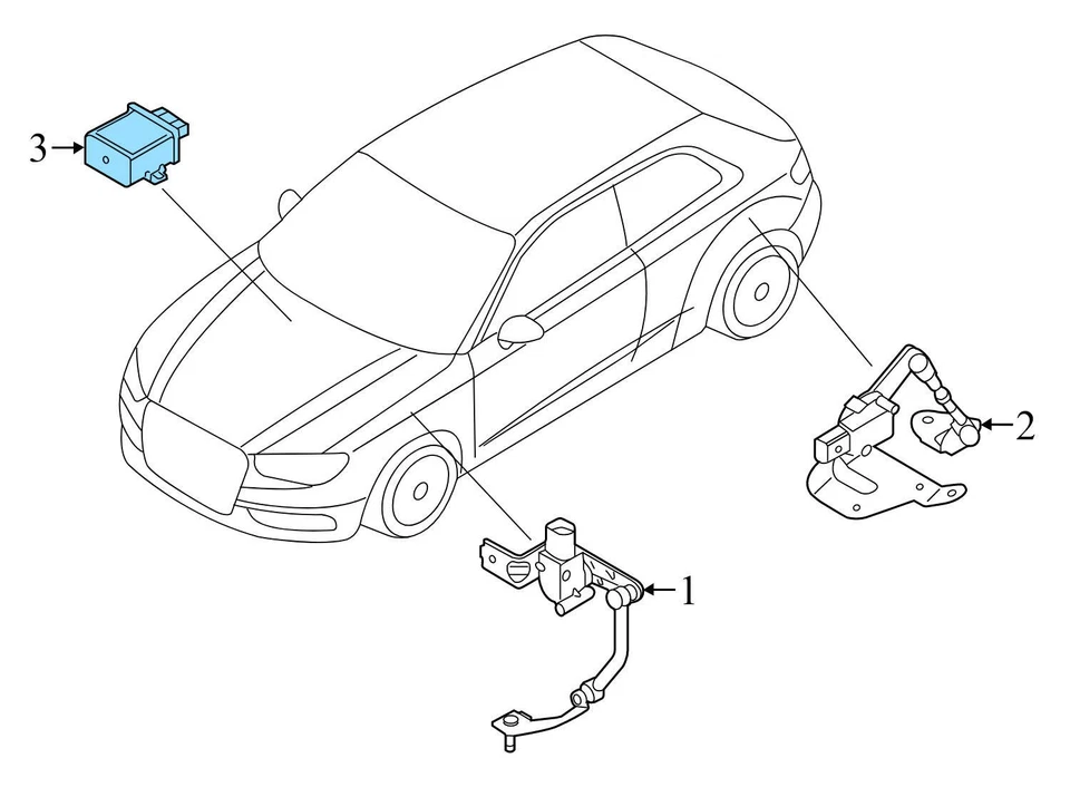 AUDI A3 QUATTRO 2015-2016 - Módulo de control de rango de faros 7P6907357C Foto 3 de 4