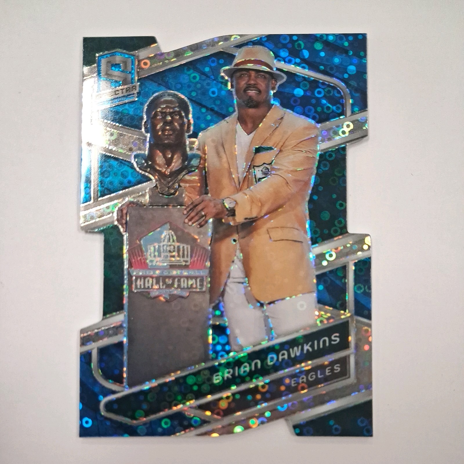 🦅 2024 Panini Spectra - Brian Dawkins /50 #103 Neon Blue Prizm Die-Cut 🦅