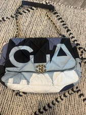 Chanel Handbag Maxi 19 Silk Flap Bag