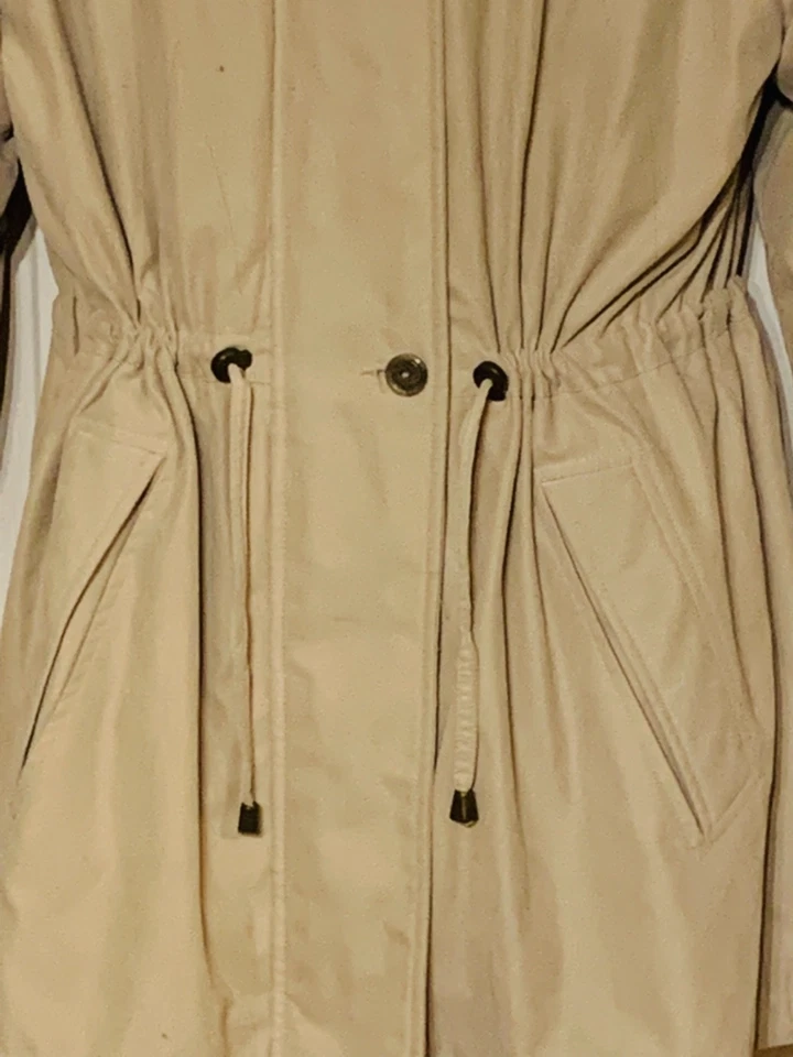 Fleet Street Vintage Cinch Waist Windbreaker Removable Lining Y2K Mob Wife Mod - Image 4 of 4