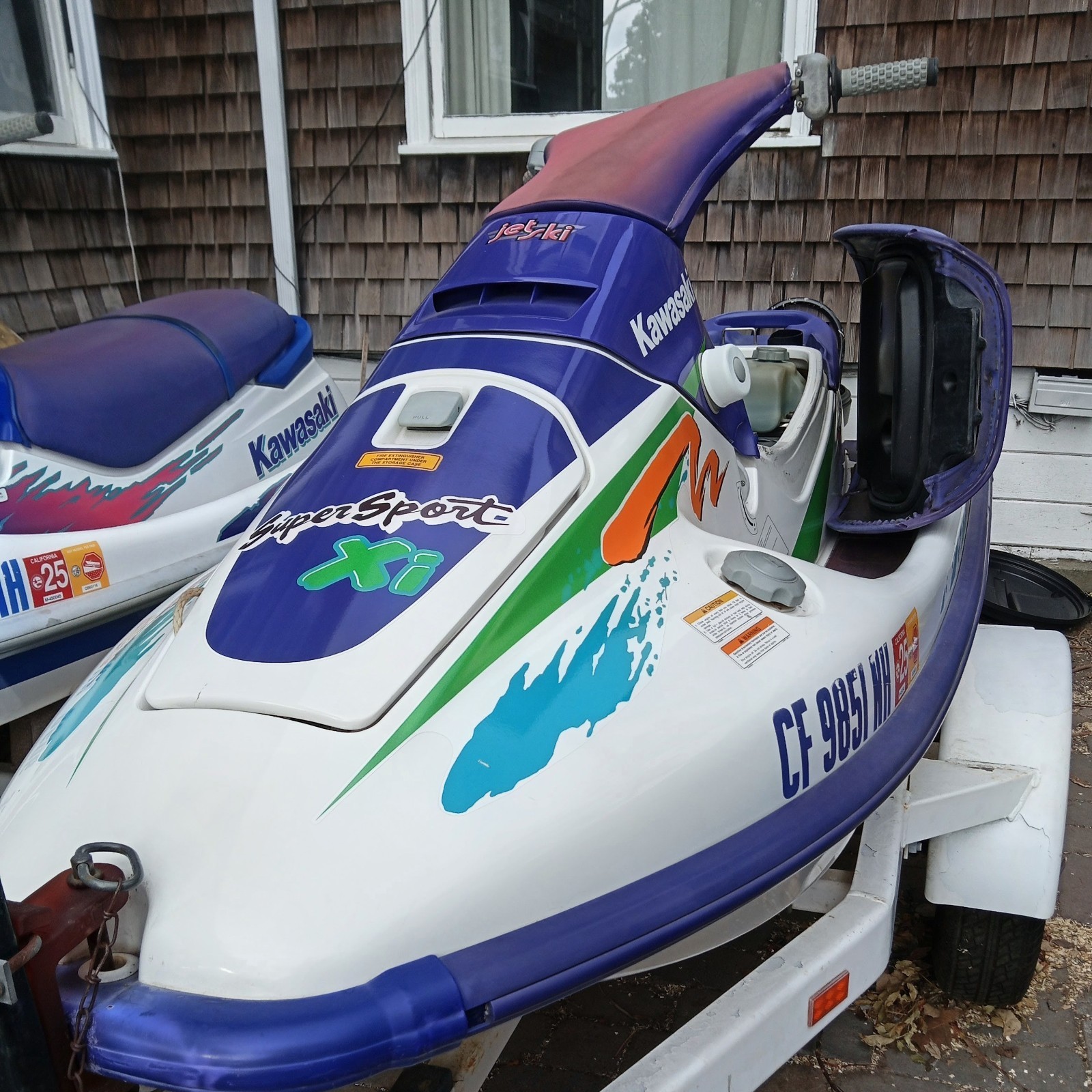 ​ Pair 92-93 Kawasaki 750 Jet Skis + Double Trailer - Ready for Water