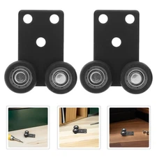  2 Pcs Wardrobe Sliding Door Wheel Furniture Roller Cabinet Pulley