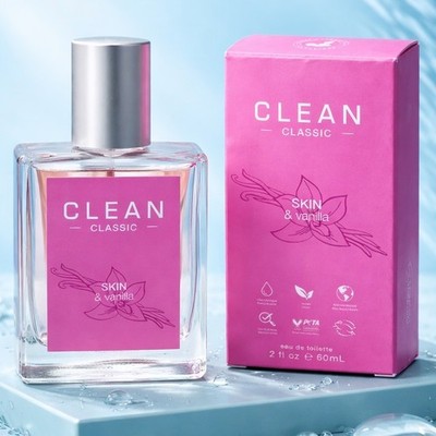 CLEAN Classic Skin & Vanilla Eau De Toilette 2oz 60mL Perfume Spray Women